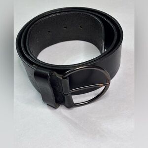 Old Navy Black Italian Leather Belt Sz M/L